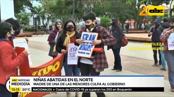 Madre de una de las niñas abatidas culpa al Gobierno - ABC Noticias - ABC Color