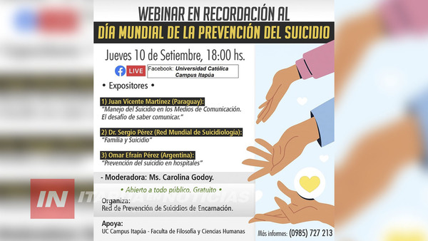 ANUNCIAN JORNADA DE PREVENCIÓN DEL SUICIDIO EN ENCARNACIÓN