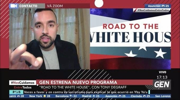 HOY / GEN estrena nuevo programa: “Road to the White House” este viernes a las 21:30 hs.