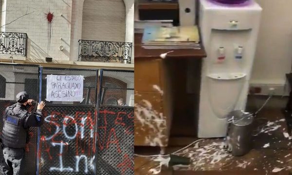Manifestantes atacaron embajada paraguaya en Argentina