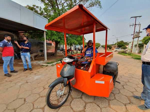 Fabrican una moto especial a Don Pablo para poder trabajar