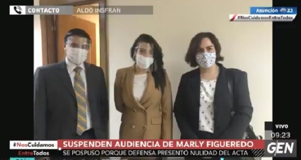 Suspenden audiencia de imposición de medidas a Marly Figueredo