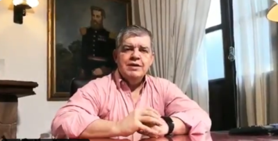 HOY / Enrique Riera, acompañado de otros senadores, presentó a la Cámara el pedido de Pérdida de Investidura de Rodolfo Friedman