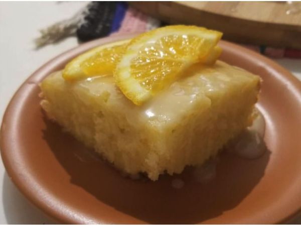 Torta de naranja con glaseado