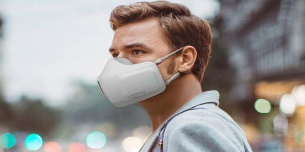 Barbijo electrónico inteligente que purifica el aire
