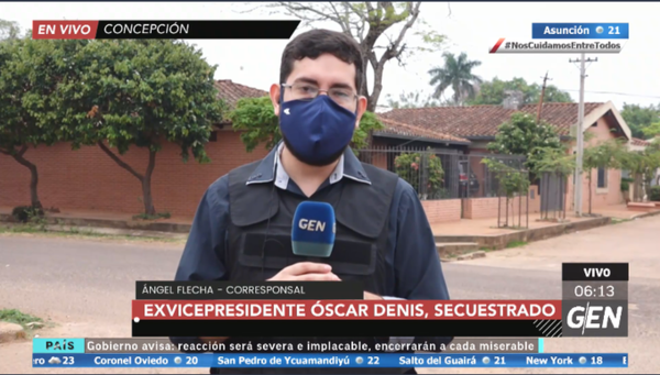 HOY / Angel Flecha, desde Concepción, con las novedades del secuestro del exvicepresidente de la República, Óscar Denis