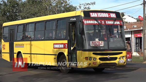 TRANSPORTE PÚBLICO DE ENCARNACIÓN EN «TERAPIA INTENSIVA»