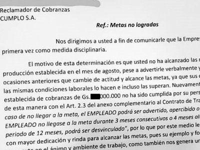 Echados por no cobrar a clientes