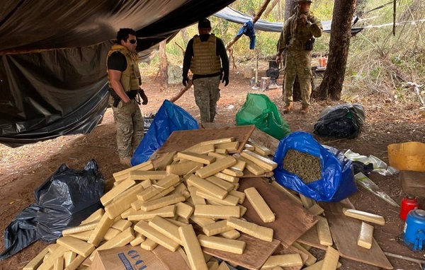 Tras enfrentamiento con narcos incautan toneladas de marihuana en Amambay
