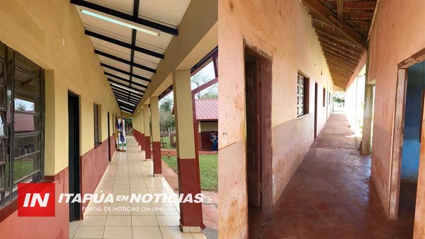 UN ANTES Y DESPUÉS DEL COLEGIO KM 1 DE SAN RAFAEL DEL PARANÁ.