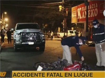 Delivery fallece tras ser embestido por una camioneta en Luque