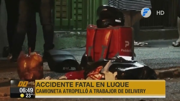 "Delivery" muere tras ser embestido por camioneta