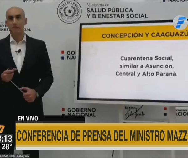 Salud recomienda cuarentena social para Concepción y Caaguazú