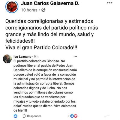 ANR: cumple 133 años gloriosos, pero en Amambay aun persiste el trago amargo de la traición de los Diputados colorados mercenarios
