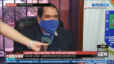 HOY / Édgar López, gobernador de Concepción, sobre secuestro de Óscar Denis