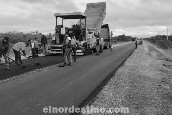La rehabilitación y mantenimiento del tramo de la ruta Pozo Colorado-Concepción se encuentra en su etapa final