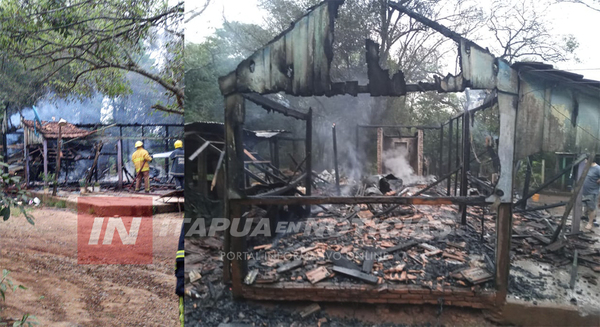 INCENDIO CONSUME VIVIENDA EN BARRERO GUAZÚ.