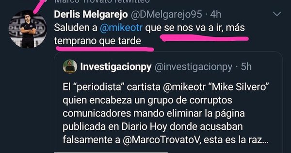 La Nación / Grupo Nación denuncia amenaza a Mike Silvero