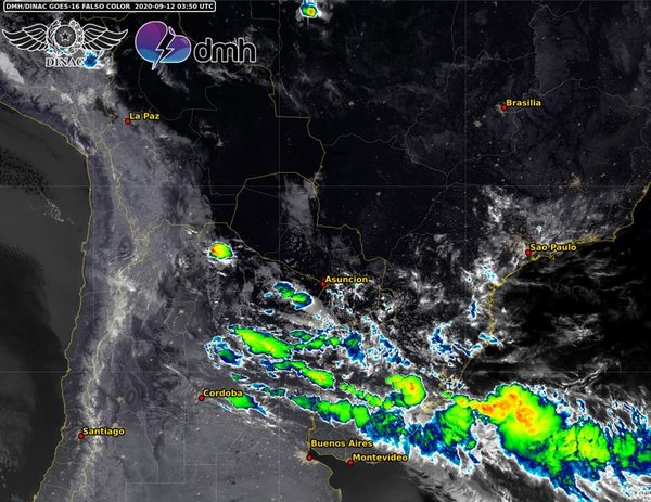 Alerta de tormentas para el sur durante la madrugada - Nacionales - ABC Color
