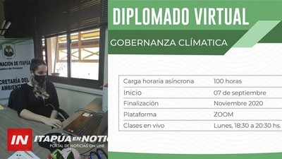 INICIÓ DIPLOMADO VIRTUAL EN GOBERNANZA CLIMÁTICA