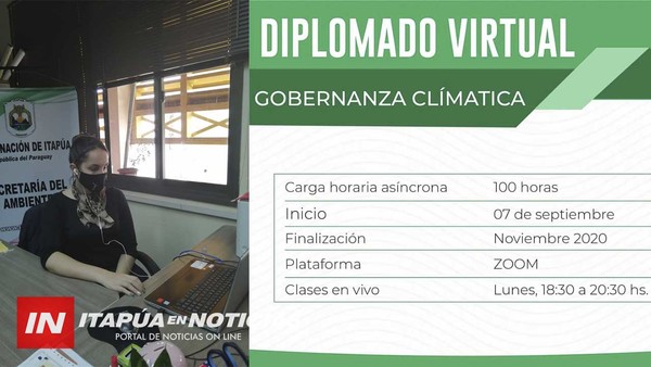 INICIÓ DIPLOMADO VIRTUAL EN GOBERNANZA CLIMÁTICA