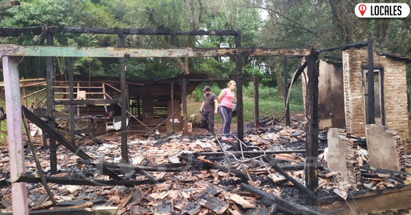 Tras incendio, familia quedó sin nada y apela a la solidaridad de la ciudadanía