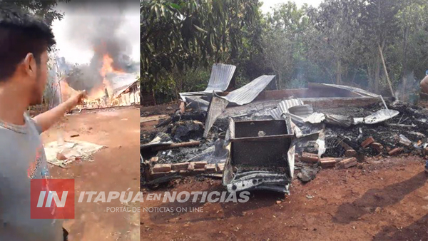 DESESPERADO, TRANSMITIÓ POR FACEBOOK CUANDO EL FUEGO DESTRUÍA SU CASA