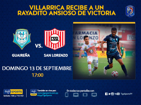Guaireña y San Lorenzo, rivales directos por la permanencia