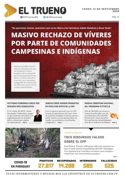 E-paper 14 de Septiembre 2020 - El Trueno