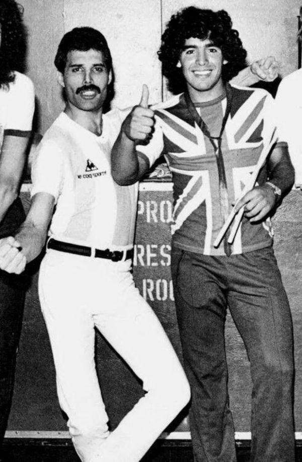 Casi 30 años guardada: la historia de cuando Freddie Mercury conoció a Maradona