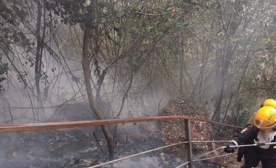 HOY / Incendio consumió parte del cerro Antena de Caacupé