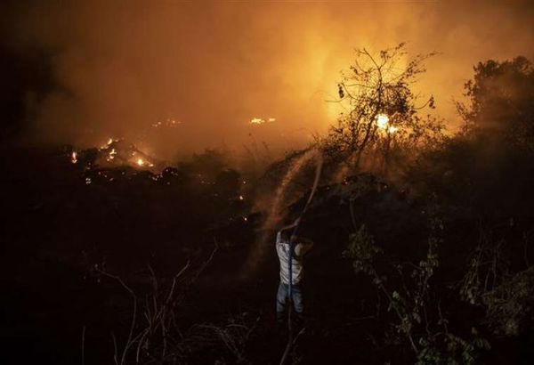 Devastación y duro combate al fuego en el Pantanal brasileño