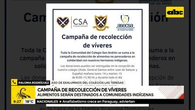 Campaña de recolección de víveres para comunidades indígenas - ABC Noticias - ABC Color