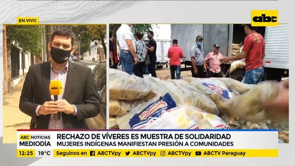 Rechazo de víveres es “muestra de solidaridad” - ABC Noticias - ABC Color