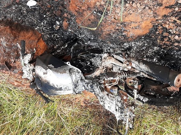 Hallan cadáver y motocicleta quemada en Amambay