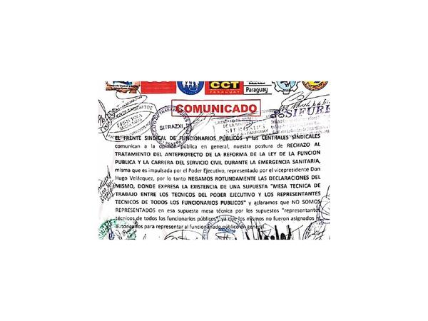Estatales rechazan proyecto que apunta a la carrera civil