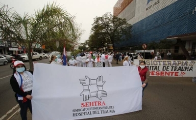 HOY / Funcionarios del Hospital del Trauma protestan por recorte presupuestario
