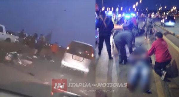 MOTOCICLISTA LESIONADO TRAS ACCIDENTE EN EL PUENTE MBOI CA’E