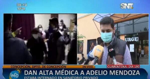 Adelio Mendoza recibe alta y retorna a su comunidad