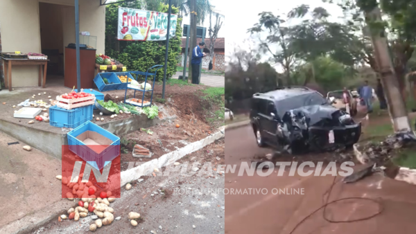 VENDEDORES SE SALVAN DE MILAGRO EN ACCIDENTE DE TRÁNSITO.