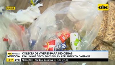 Exalumnos de colegios asuncenos recolectan víveres para indígenas - ABC Noticias - ABC Color