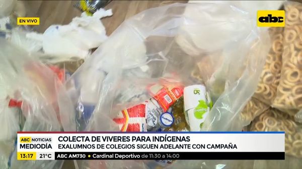 Exalumnos de colegios asuncenos recolectan víveres para indígenas - ABC Noticias - ABC Color