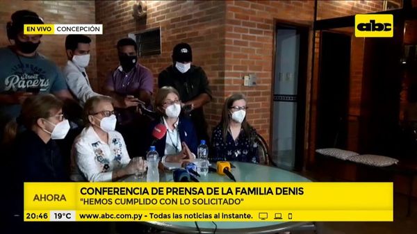 Familia Denis afirma que cumplió con exigencias del EPP - ABC Noticias - ABC Color