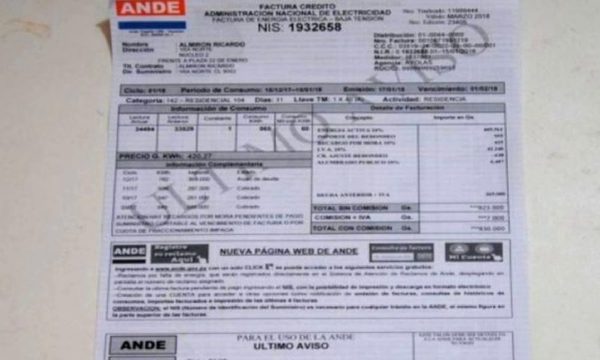 Piden que ANDE no ingrese a Informconf a los atrasados
