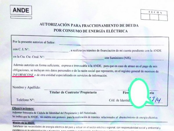 Por pandemia, ANDE no enviará a Informconf