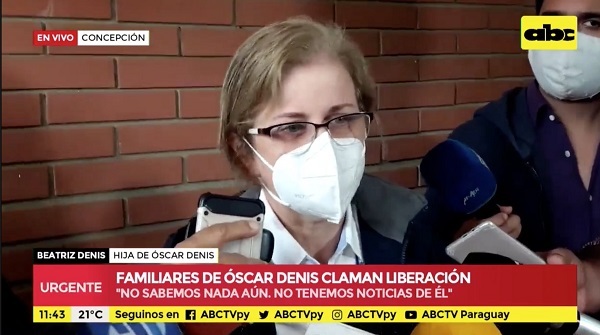 Hija de Oscar Denis reitera pedido de liberación
