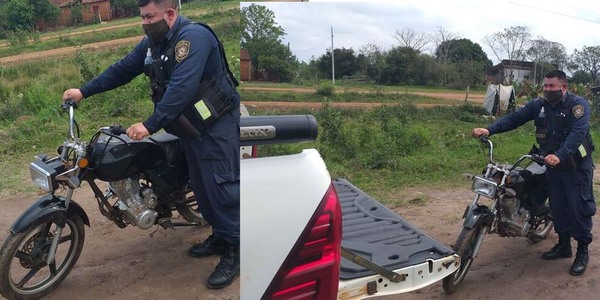 POLICÍAS DE LA COMISARÍA 103 RECUPERAN MOTOCICLETA HURTADA.