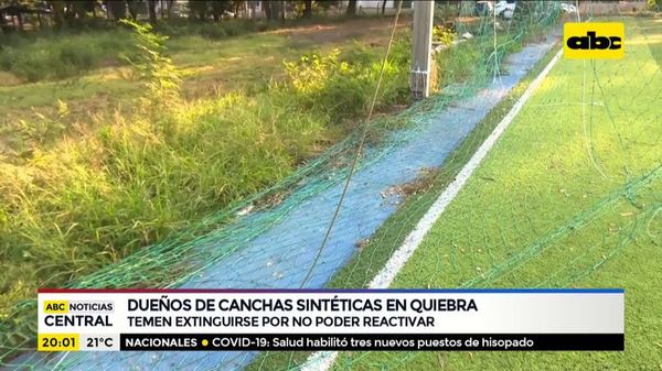 Dueños de canchas sintéticas, en quiebra - ABC Noticias - ABC Color