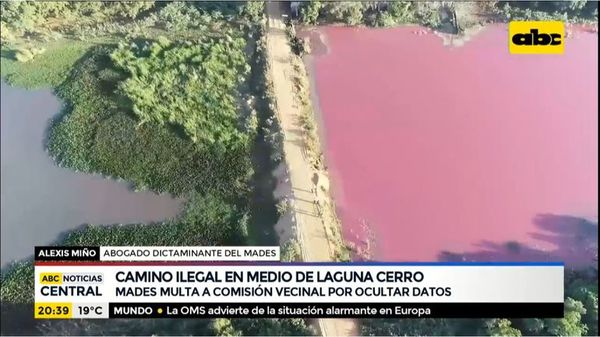 Camino ilegal en medio de Laguna Cerro - ABC Noticias - ABC Color