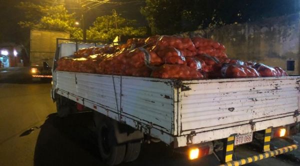 Incautan más de 44.000 kilos de de cebolla de contrabando